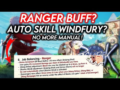 Ragnarok Origin – Ranger Buff & Windfury Shot Now Autoskill? No More Manual!