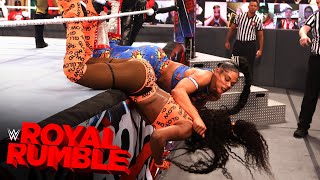 Naomi uses Bianca Belair’s hair for acrobatic save: Royal Rumble 2021 (WWE Network Exclusive)