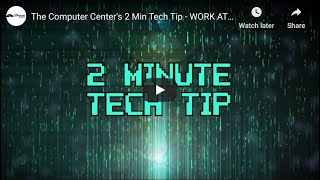 The Computer Center's 2 Min Tech Tip - EMAIL ARCHIVING