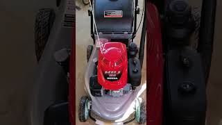 New lawn mower honda - first start / honda hrj 196