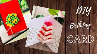 Birthday cake pop-up card tutorial|Handmade birthday card|Birthday card making|Pop up card|