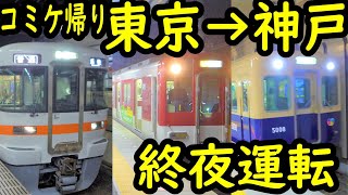 大晦日のコミケからJR東海道線と終夜運転の近鉄＆阪神線乗って関西へ帰ってみた。　　　そして2019→2020年へ　〈コミケ帰り＆旅行記〉