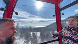 Lutsen Mountains Gondola View / Snowboarding Top-to-Bottom