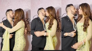 When Mika Singh Kisses Wife Akansha Puri In Front Of Media | Akansha Puri Birthday Bash