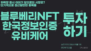 블루베리NFT, 한국정보인증, 유비케어 주가 전망 단기적으로 접근할만한 종목들 앞으로의 시장은 어떻게 될까? 국내증시 전망