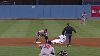 BAL@LAD: Wieters catches Kendrick trying to steal