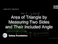 Area of Triangle by Measuring Two Sides and Their Included Angle, Math Lecture | Sabaq.pk