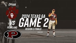 Pearland vs Cy Fair | 2024 6A Region 3 Finals | Game 2