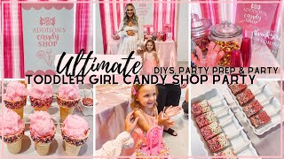 TODDLER GIRL CANDY SHOP BIRTHDAY PARTY | DIY CANDY LAND PARTY | PARTY PREP WITH ME | Amanda Little