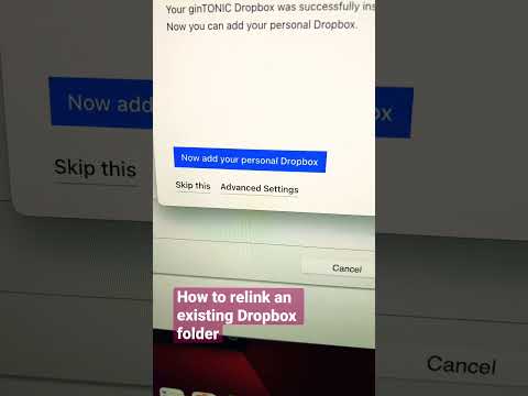 Sync and relink an existing Dropbox folder location #dropbox #sync #relink