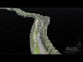 AUAV rail corridor drone 3D flythrough