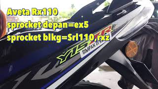 Motor  Demak Dvs , Aveta Rx110 #14...Sprocket depan ngam guna Honda Ex5