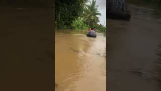 Rain, floods, flooded roads ,ភ្លៀងខ្លាំងទឹកជន់លិចអស់ហើយ  ទឹកជំនន់លិចផ្លូវ