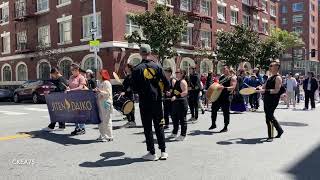 Jiten Daiko marching in the San Francisco Cherry Blossom Parade 2023