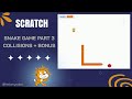 SCRATCH COURSE - SNAKE GAME PART 3 - Snake collision detection // Adding a bonus to the game