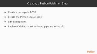ROS 2 New Features : Creating a Publisher in Python | packtpub.com