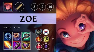 Zoe Mid vs Mel: Unstoppable - KR Challenger Patch 25.S1.2