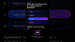 Which class is commonly used for creating a footer in Materialize #materialize