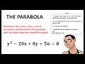 THE PARABOLA: FINDING VERTEX, FOCUS, DIRECTRIX AND SYMMETRY || CONIC SECTIONS || PRECALCULUS