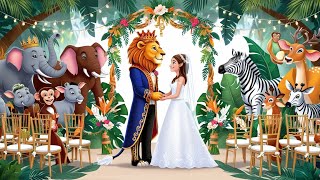 🦁💍 Royal Lion Wedding Ceremony: A Majestic Celebration! 🎉👑 #lion #music #smzstudio-1 #youtubevideos