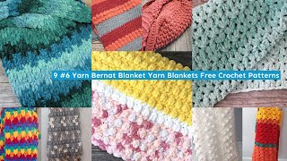 Easy Bernat Blanket Yarn Throw Crochet Patterns Chunky Quick