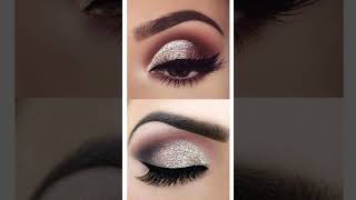 Silver glitter eye makeup tutorial ✨..#eyemeakup #makeup #makeuptutorial #trending #shere ..