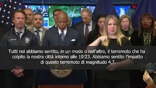 Terremoto a New York, il sindaco: Epicentro a Lebanon, in New Jersey