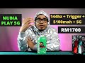 🤤 RM1700 = 144HZ + AIR TRIGGER + 5100MAH + 5G? NUBIA PLAY 5G [UNBOXING + HANDS ON] - MALAYSIA 🤤