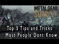 Metal Gear Survive - Top 5 Tips and Tricks Nobody Knows