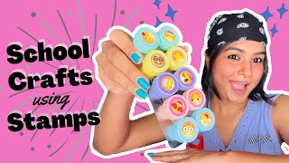 DIY Back to School Supplies using Emoji Stamps😱 #crafteraditi #schoolsupplies #short ​⁠