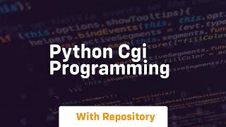 python cgi programming