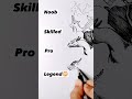 how to draw charizard in different levels 😳 shorts anime drawing