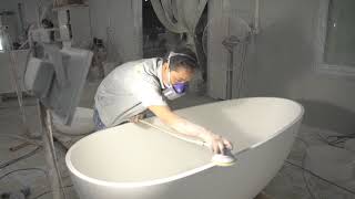 Bellissimo solid surface \u0026 resin stone bathtub Polish - Bellissimo Company