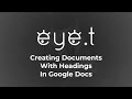 How to Create Accessible Google Docs with Headings | JAWS, NVDA, VoiceOver Tutorial