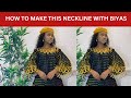 How to make this beautiful trending neckline with biyas another method