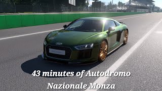 43 minutes of Autodromo Nazionale Monza in an Audi R8 V10 Plus