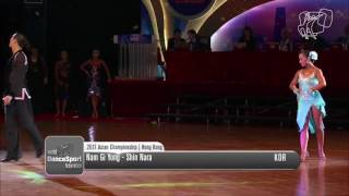 2017 Asian Championship in Hong Kong Latin Final solodance Giyong Nam \u0026 Nara Shin Samba