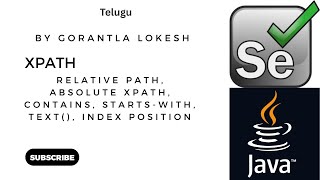 Selenium Java Tutorial 5: Xpath in Selenium Java #telugu #relatve #absolute
