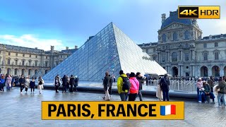 Paris, France 🇫🇷 The Most Beautiful City 🥰 Louvre Museum 🏛️ Pont des Arts 🌉 Musée d'Art✨4K-HDR