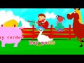 la granja y sus animales. farm animals in spanish. song to learn farm animals in spanish for kids