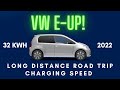 2022 VW e-Up! DC charging speed on a 650 km trip in summer at 35°C