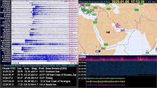 earthquake mb 5.43 Southern Iran 2025-01-06 16:59:52Z Depth 10 km 28.09°N 52.36°E 20:29:52 GMT+3:30