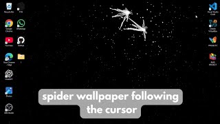 Cursor-Following spider 🕷 Wallpaper | Interactive HTML, CSS & JavaScript Animation