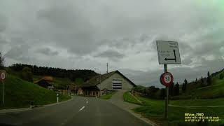 CH: Hulfteggpass. Mühlrüti. Gemeinde Mosnang. Kanton St. Gallen. Ortsdurchfahrt. November 2019