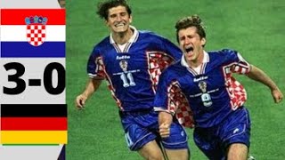 Croatia 3-0 Germany Quater Final World Cup 1998 - Suker - Boban - Klinsman - Kohler - Matthäus