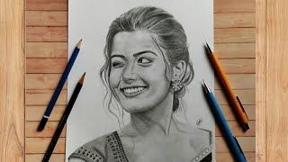 How to draw Rashmika Mandanna,  Portrait drawing tutorial | Part 1 - OUTLINE#30withabhi