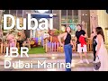 Dubai [4K] Night JBR, Dubai Marina Walking Tour 🇦🇪