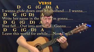 Free Fallin' (Tom Petty) Guitar Lesson Chord Chart with Chords/Lyrics - Capo 3rd