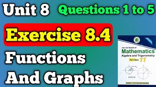 Exercise 8.4 unit 8 functions And Graphs class 11 new mathematics book | first year exercise 8.4