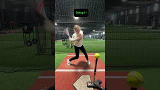 WHATS THE DIFFERENCE?? #softball #hitting #shorts #softballhitting